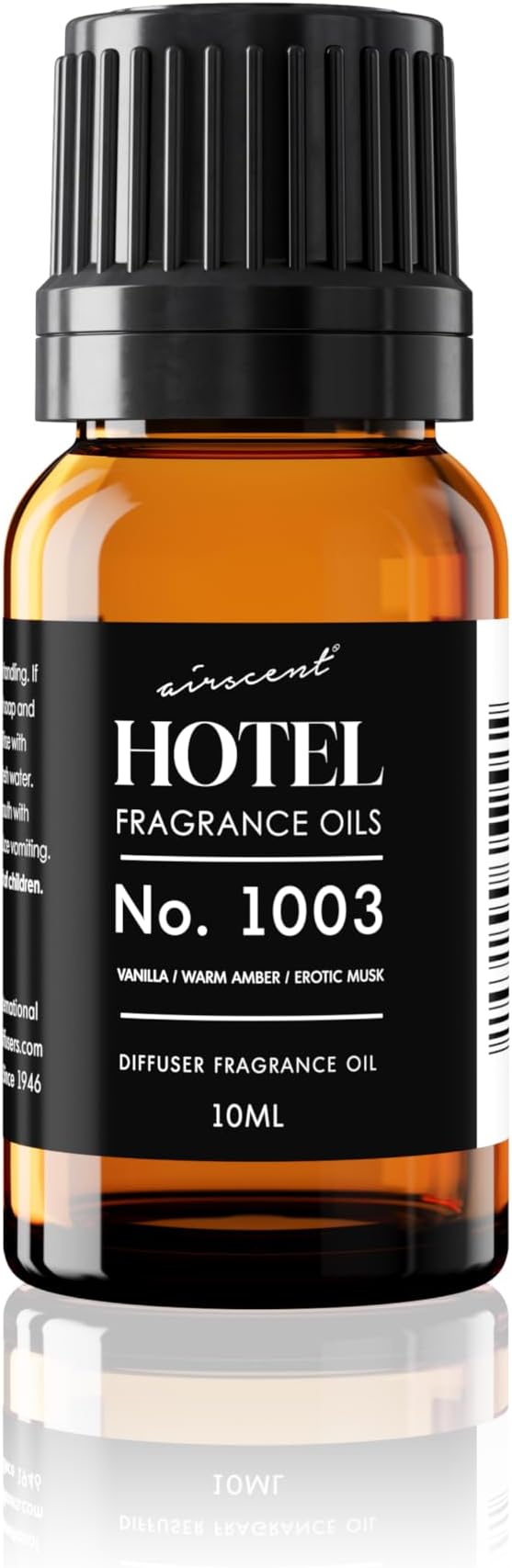 AirScent Hotel Diffuser Oil No. 1003 - Vanilla Warm Amber Musk - 10 mL | Asian Garden Hotel Scent - Premium Fragrance Oil for Ultrasonic and Waterless Diffusers and Crafting - .34 fl oz Bottle