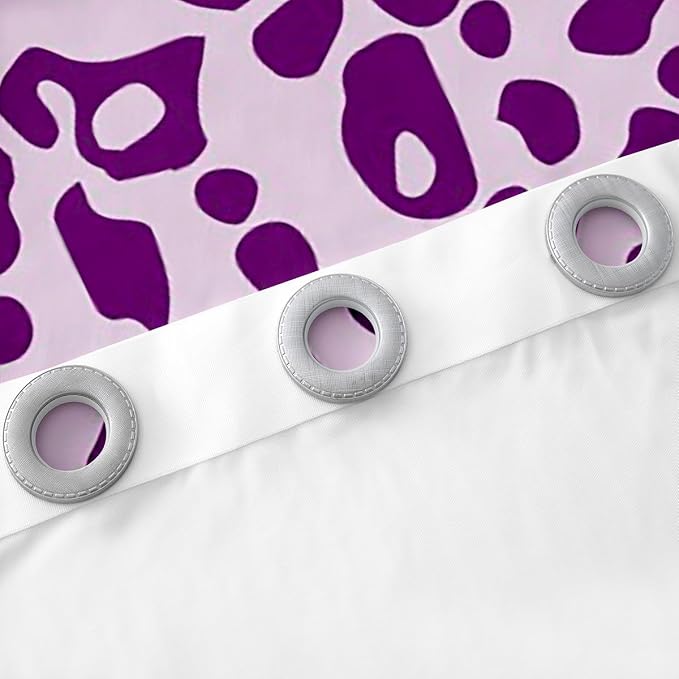 Feelyou Cute Leopard Room Darkening Blackout Curtain Cheetah Curtains for Bedroom Living Room Boys Girls Purple Animal Print Blackout Curtains (2 Panels, 42 x 63 Inch) Safari Window Treatments