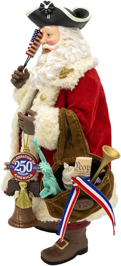 Kurt Adler 11 Inch Fabriché™ 250th Anniversary of America Musical Santa