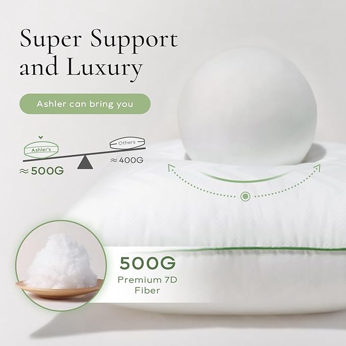Ashler 16x16 Pillows Insert (Set of 4) - Throw Pillow Inserts with 100% Cotton Cover - 16 Inch Square Interior Sofa Stuffer Pillow Inserts -Decorative White Couch Pillow