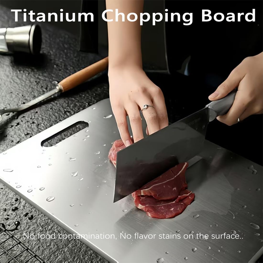 3 pack Titanium Cutting Boards for Kitchen -Titanium Cutting Board Double Sided Titanium Cutting Mat,Non Stick Chopping Board