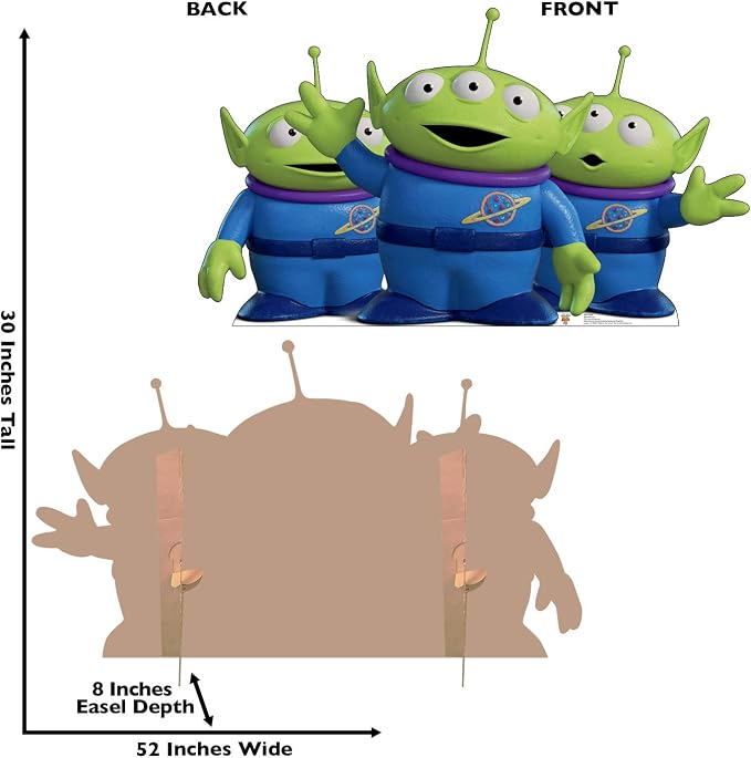 Cardboard People Aliens Life Size Cardboard Cutout Standup - Disney Pixar Toy Story 4 (2019 Film)