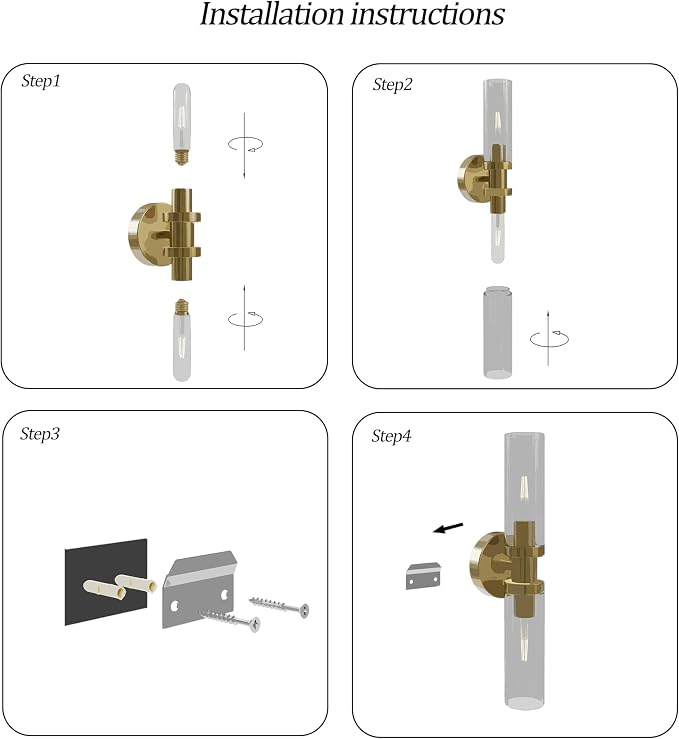Rayogale Black Wireless Battery Operated Wall Sconce with Remote Control | Dimmable Rechargeable Wall Lights Set of 2, Timer, No Hardwire, Touch Control, 8000mAh, 3000K, Glass, Emergency, 16.5 Inch