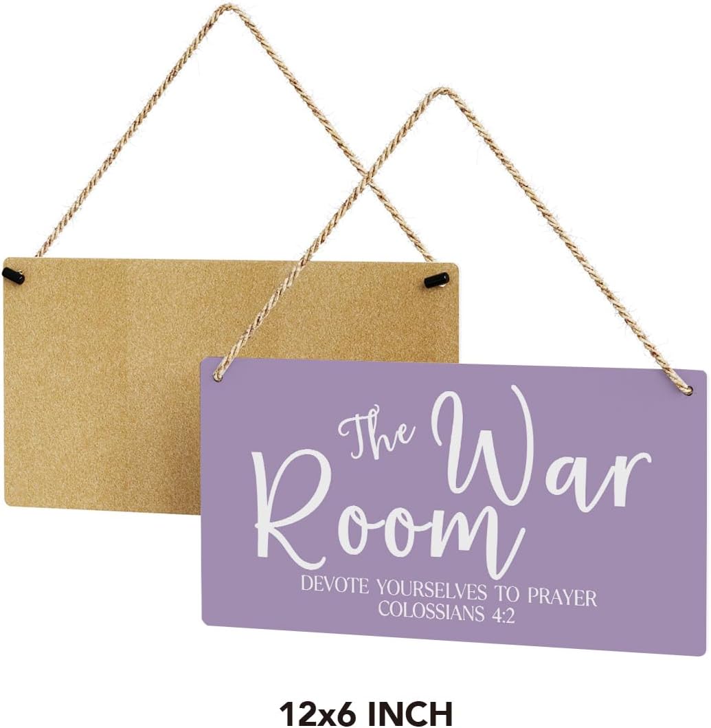 Purple Decor Rustic War Room Decor Christian Decoration Bible Verse Wood Decoration Sign Christian Scripture Printed Wood Sign Wall Art Religious Gifts Faith Based Gifts