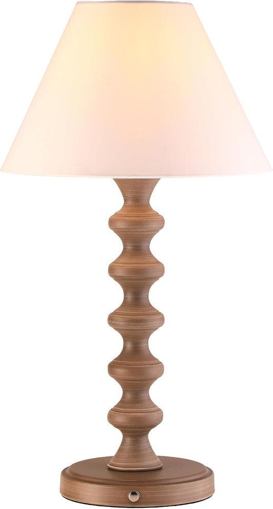 O'Bright Ember Rechargeable Table Lamp (Charcoal-Washed_Baluster)