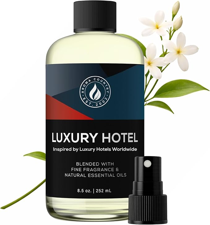 Aroma Country Ritzy Hotel Luxury Diffuser Oil Refill (8.5 Fl Oz) | Hotel-Inspired • Long-Lasting Home Fragrance • for Aromatherapy, Reed Diffusers, Diffuser Machines & Room Sprays