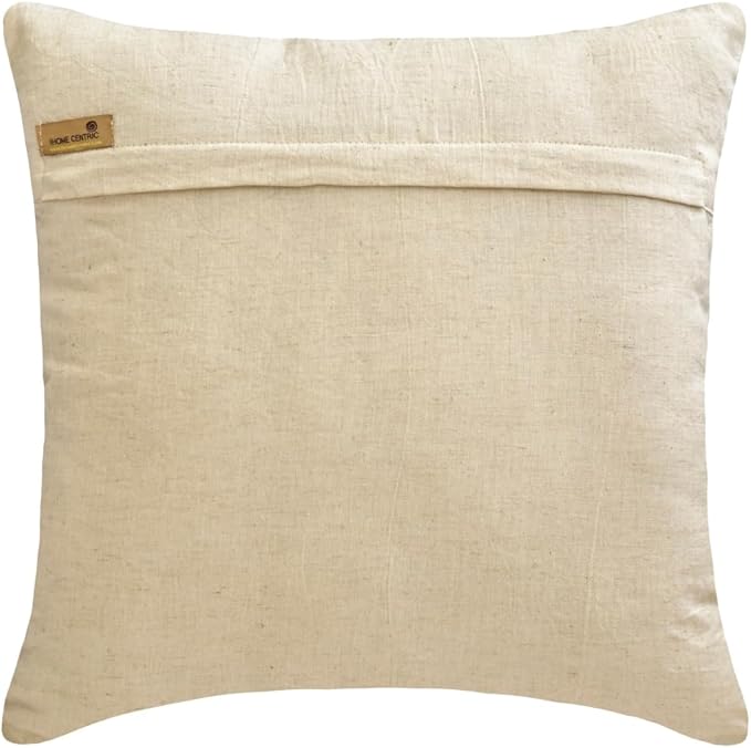 The HomeCentric Decorative Pillows Cover Brown Pack of 2, 26"x26" (65x65 cm) Velvet Striped and Linen Outdoor Furniture Euro Pillow Shams, Patchwork Modern Cushion Cover Style - Velvet Band Earthy