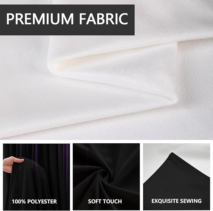 AAtter Purple and Black Kitchen Curtains, Ombre 27.5" W x 39" L, 2 Panels | Dark Gothic Rod Pocket, Plum Abstract Moody Style, Witchy Modern Anime Design, Small Short Bathroom Window Tiers for Women