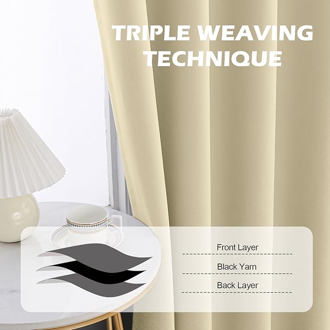 Room Divider Curtains Blackout Soundproof, for Ceiling Track or Rod with Hooks, Extra Wide Curtains Room Separator for Wall Ceiling Mount Track, Privacy Floor to Ceiling Curtain, 1 Panel