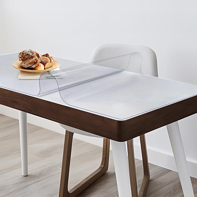 Vicwe 42 x 78 Inch Clear Table Cover Protector,1.5mm Thick Clear Table Protector, Rectangle Waterproof Plastic Table Cover, Scratch Proof and Easy Cleaning for Dining Room Table