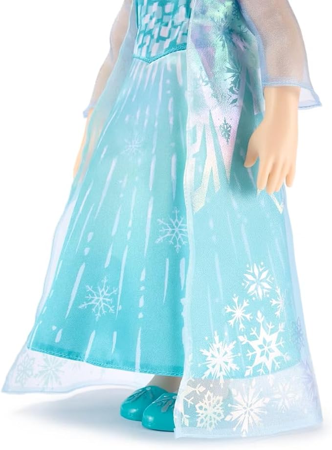 Disney Store Official Elsa Once Upon a Story Doll - Disney Princess Toys Featuring Reflective Eyes with 3D Pupil & Iris, Detailed Costume, Hair Comb & Shoes - Comes in Display Box - 16 Inches