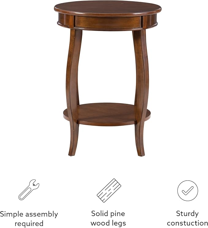 Powell Furniture Powell Hazelnut Round Shelf Table,, 18"L x 18"W x 24"H