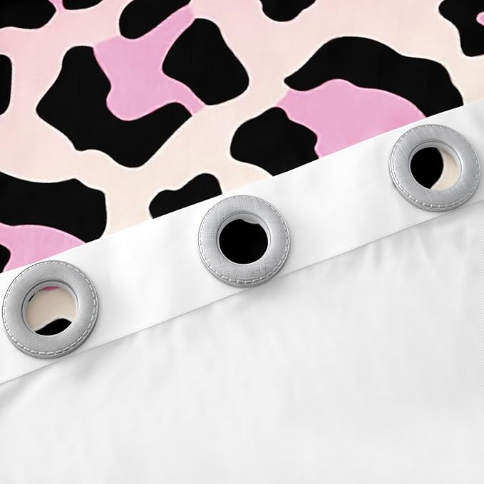 Feelyou Pink Leopard Room Darkening Blackout Curtain Cheetah Curtains for Bedroom Living Room Boys Girls Animal Print Blackout Curtains (2 Panels, 52 x 84 Inch) Safari Window Treatments