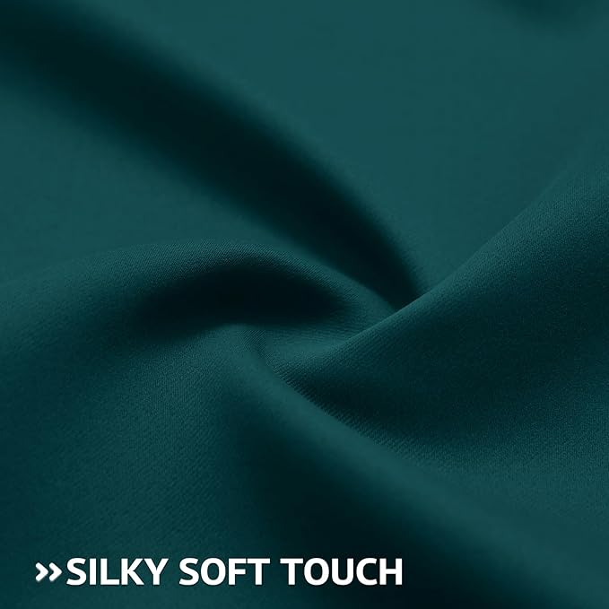 COSVIYA Blackout Curtains 84 inch Length 2 Panels Set Dark Teal Room Darkening Window Treatments Insulated Thermal Curtain Drapes for Bedroom/Living Room,52x84 inches