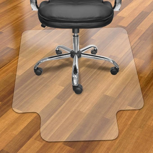 Kasepie Frosted Office Chair Mat for Hardwood Floors 30X48Inch, Stay in Place Plastic Computer Chair Mats for Rolling Office Chairs