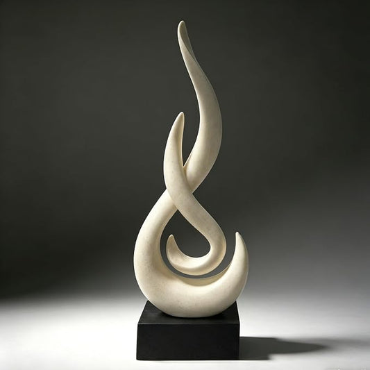 AWNR Abstract Art Deco Decor Statues for Home,Shelves,Table,Living Room, Dining Room,Modern Sculpture Decoraciones of Homes for Sale (Beige)