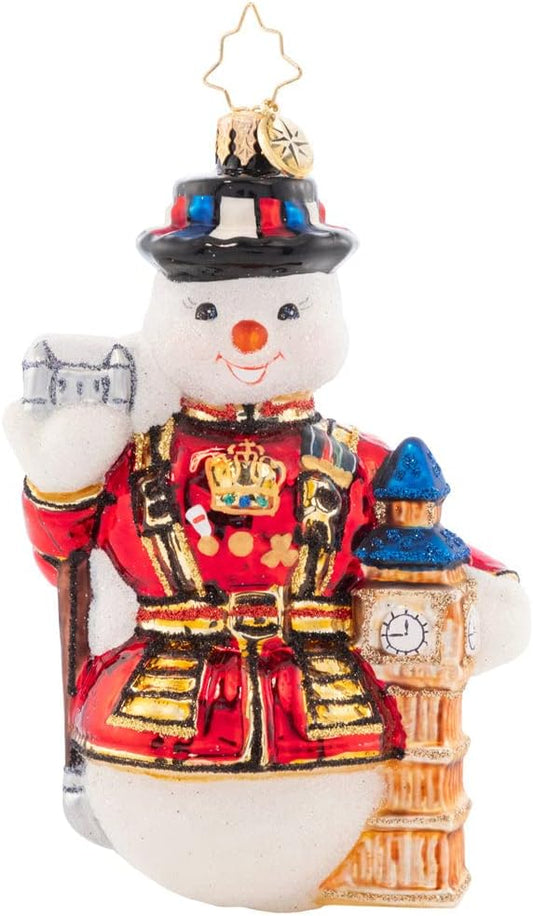 Christopher Radko Hand-Crafted European Glass Christmas Tree Decorative Ornament, Frosty Friend & Big Ben