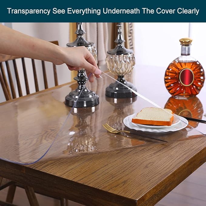 14x18 in Office Desk Blotter Mat Clear Plastic Table Protector Cover Pad PVC Transparent Topper Surface Proection Mat Pad Anti Scratch Table Mat Glass Dinner End Table Protector Waterproof Easy Clean