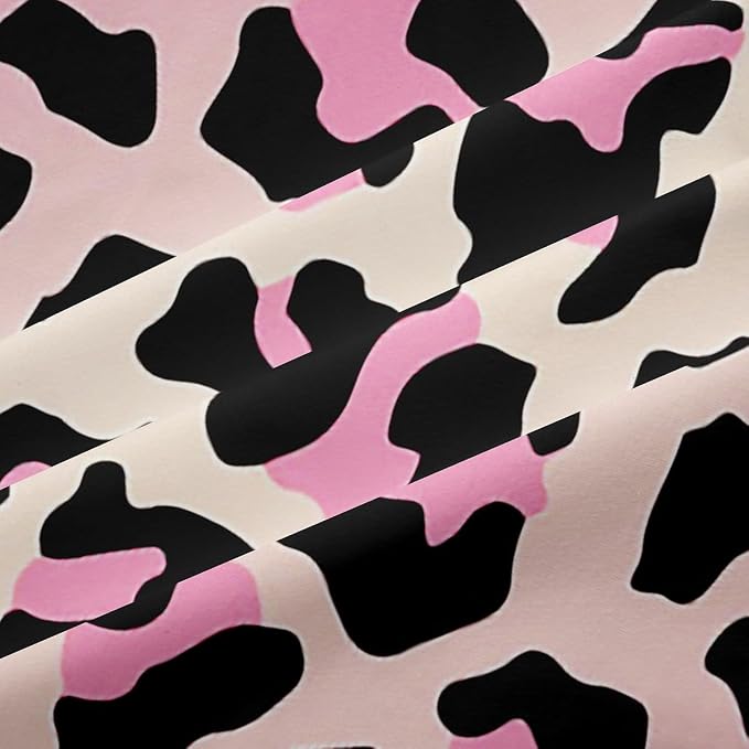 Feelyou Pink Leopard Room Darkening Blackout Curtain Cheetah Curtains for Bedroom Living Room Boys Girls Animal Print Blackout Curtains (2 Panels, 38 x 45 Inch) Safari Window Treatments