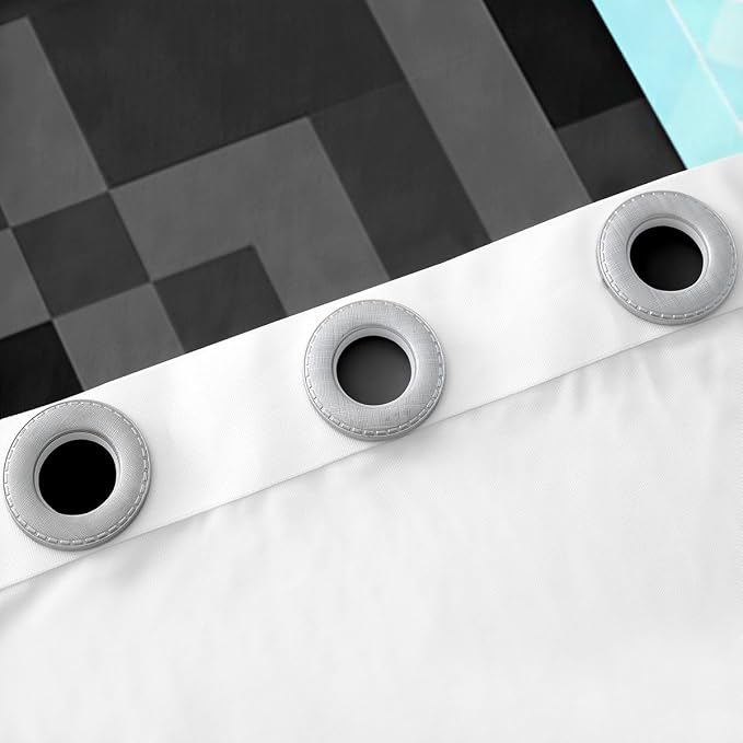 Castle Fairy Red Blue Sword Bedroom Decor Curtains,Sandbox Building Games Window Curtain,Kids Teens Pixelated Style Swords Window Treatment Grey Black Camo Blackout Drapes 2 Panels,52Wx90L