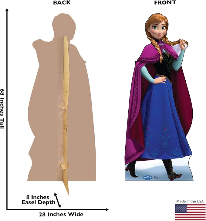 Cardboard People Anna Life Size Cardboard Cutout Standup - Disney's Frozen (2013 Film)