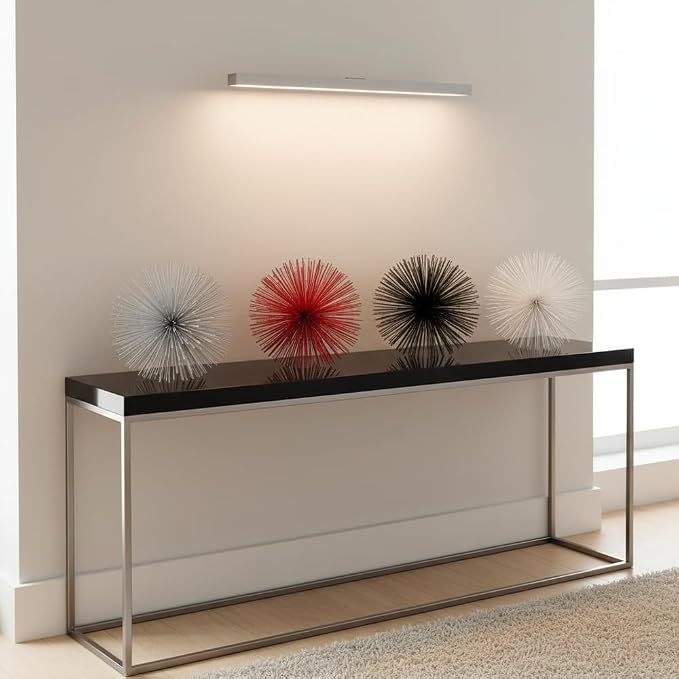 Modern Day Accents 5451 Erizo Spiked Medium White Sphere, 8" D