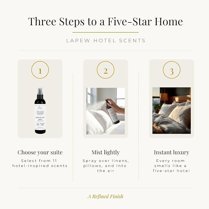 Lapew Hotel Scents Luxury Room Spray | Vendôme Suite 1 | Inspired by the Ritz-Carlton | Linen Spray Air Freshener & Fabric Spray | 8 fl oz