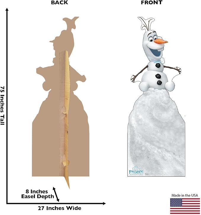 Cardboard People Olaf on Snow Mound Life Size Cardboard Cutout Standup - Olaf's Frozen Adventure (2017 Short Film)
