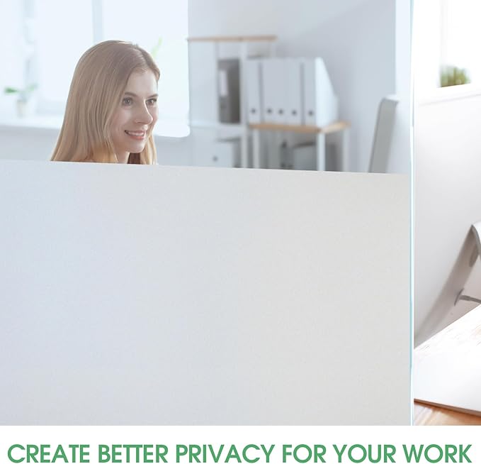 STATINT Frosted Glass Window Film Privacy Sun Blocking UV Protection Window Clings Bathroom Non Adhesive Static Cling Glass Stickers for Home Office, 41.3 Inch X 13.1 Feet