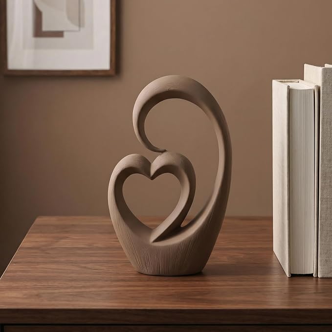 Ceramic Statue Home Decor Aesthetic Abstract Brushed Finish Sculpture Modern Decorative Statues for Living Room Bedroom Bookshelf Table Centerpiece Office