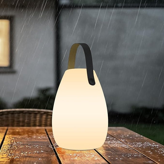 uuffoo Rechargeable Portable Table Lamp, Cordless RGB Lantern with Remote, Decorative LED Night Light, IP44 Waterproof Indoor Outdoor Lamp for Bedroom Patio Garden Wedding Party