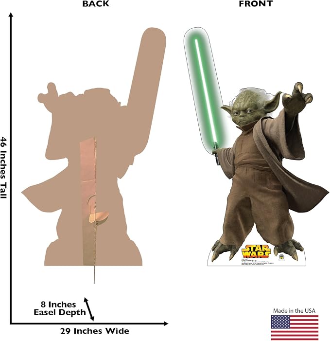Cardboard People Yoda Life Size Cardboard Cutout Standup - Star Wars Prequel Trilogy