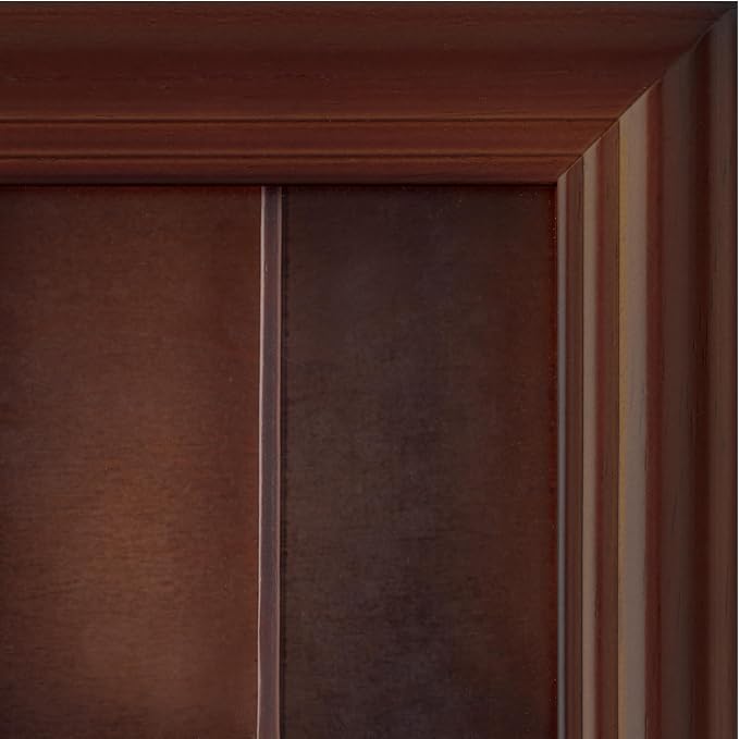 Gallery Solutions - 18x16 Shot Glass Collection - Walnut Collectable Display Case - Hinged Front - 28 Display Slots for Shot Glasses - Bar, Home, Office Accessories