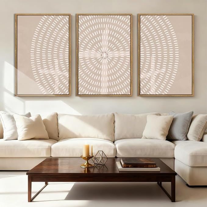 Christian Framed Canvas Wall Art Modern Jesus Wall Decor Abstract Wall Art Set of 3 Jesus Feeds The 5000 Artwork Christian Pictures Modern Religious Wall Paintings for Living Room Bedroom Office Farmhouse 24x36 Inch
