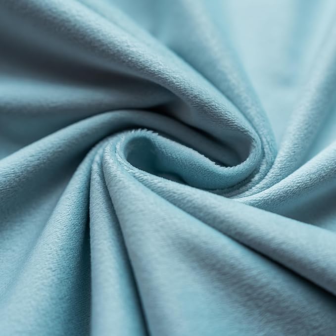 NiNi ALL Decorative Throw Pillow Covers Pack of 2, Velvet Throw Pillow Cases for Couch Pillows Cover Bedroom Living Room Outdoor Pillow Covers 18x18 Inch Baby Blue