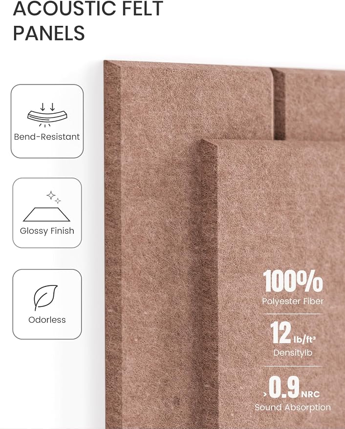 Fluxynara Large Felt Bulletin Board 36"x24" Cork Board Alternative - 6 Pack with 32 Safe Removable Adhesive Tabs, Cork Boards for Walls ffelt Boards or Home Office Classroom Pin Board-Terracotta