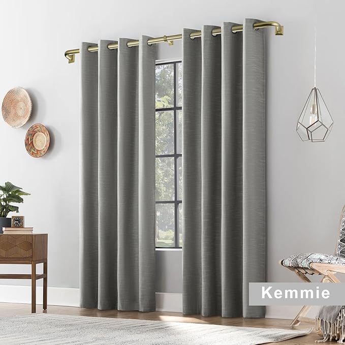1 1/4 Diam Large Room Darkening Rods, 28-48Inch(2.33-4ft) Length Telescoping Wrap Around Curtain Rods For Bedroom Living Room Kitchen, Antique Bronze