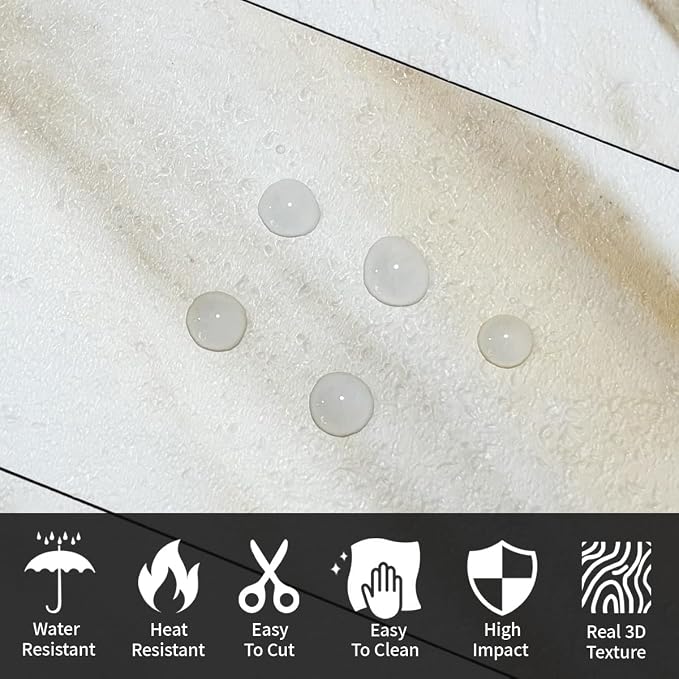 AULIGET 100-Piece Calacatta Gold Marble Look Peel and Stick Backsplash Wall Tiles, 3" x 6" Faxu Stone PVC Stick on Tile for Backsplash Kitchen, Bathroom, Laundry Room, Camper, Fireplace