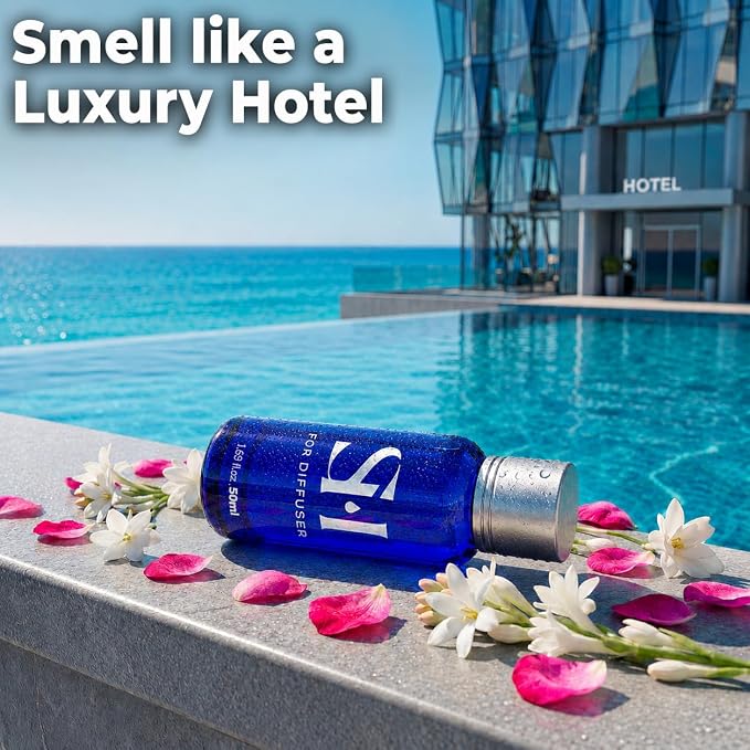 Lavender LR13 Hotel Scent Diffuser Oil | 1.69 Fl oz (50 ml) - Waterless Diffuser Oil Refill & Highly Concentrated Fragrance Oil, Diffuser Oil Scents Luxury, Hotel Oil Diffuser