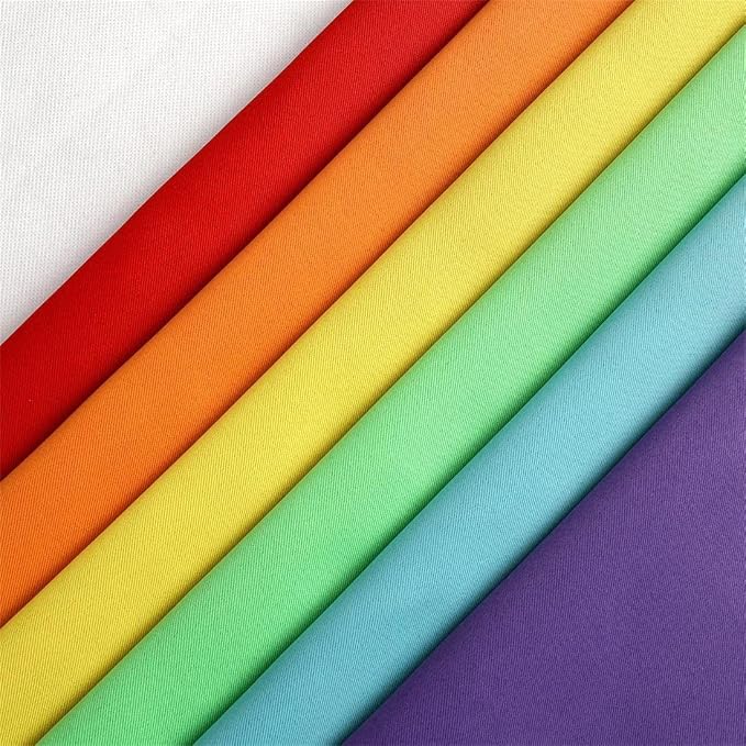 THOOO 6 Panel Rainbow Curtains for Bedroom & Living Room - 95 Inch Long Blackout Curtains with Rod Pocket - Colorful Drapes in Red, Orange, Yellow, Green, Blue, Purple