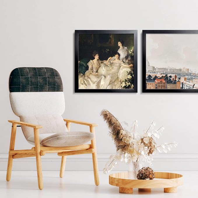 LaVie Home 20x20 Picture Frame, Square Poster Frame with High Definition Plexiglass, 20x20 frame, Horizontal or Vertical Wall Gallery Poster Frames Suitable for Photos, Artworks, Posters,Puzzle, Black