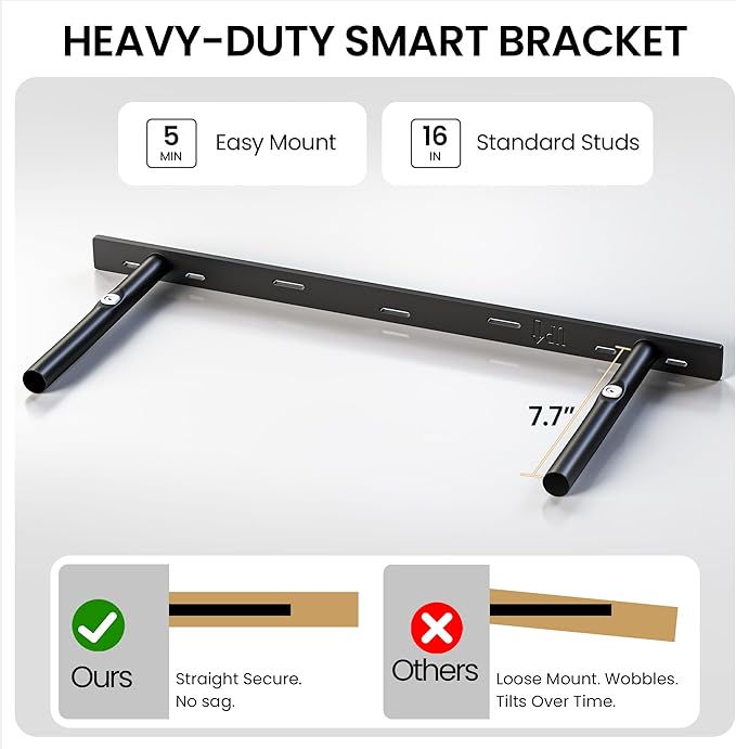 40Inch Black Floating Shelves for Wall, 12 Inch Deep Shelves for Bedroom, Kitchen, Bathroom Wall Mounted, Rustic Wood Floating Shelf with Invisible Brackets for Books, Storage, Decor, 2 Packs
