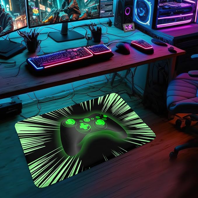 Gamer Rugs Controller Gamepad Carpets Game Rugs for Boys Gaming Bedroom Home Decor Mats 2'x3'