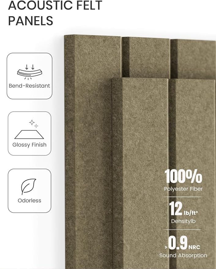 Fluxynara Large Felt Bulletin Board 36"x24" Cork Board Alternative - 6 Pack with 32 Safe Removable Adhesive Tabs, Cork Boards for Walls Cork Board for Home Office Classroom Pin Board-Earth Brown