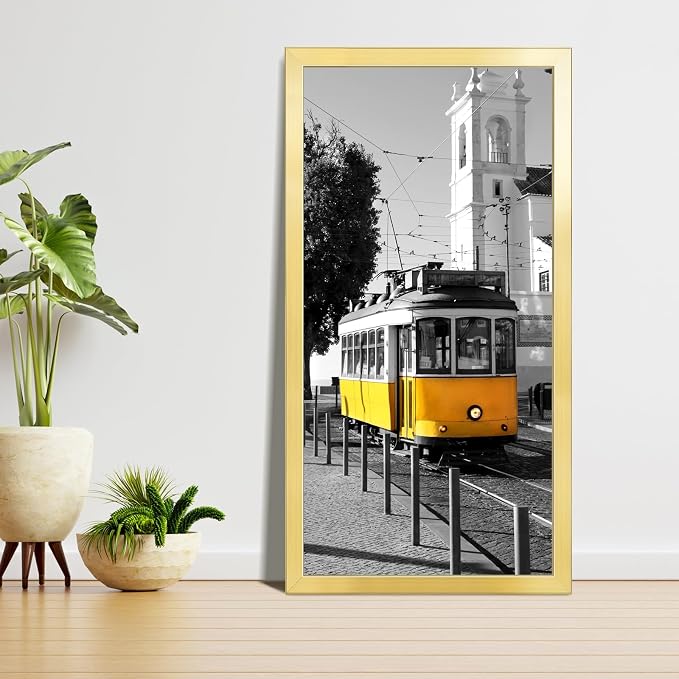 LaVie Home 20 x 40 Poster Frame Gold, Display Pictures 20x40, Stable and Sturdy Picture Frame and Polished Plexiglass, Horizontal and Vertical Format of The Wall（1 Pack）