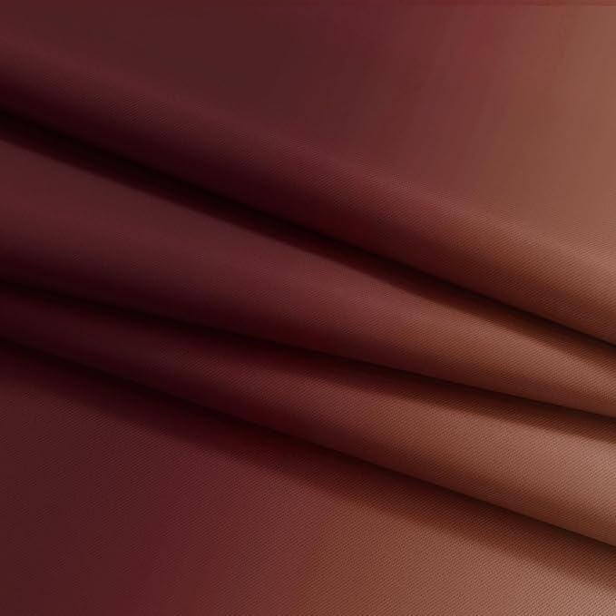 Yakamok Ombre Curtains Red and Greyish White for Living Room,52Wx84L | Room Darkening Curtains 84,Thermal Insulated Gradient Color Drape,Light Blocking Grommet Window Curtains for Bedroom,2 Panels