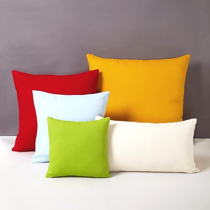 Encasa XO Throw Pillow Covers 16x16 in Set of 2 Deep Red | No Inserts | Cotton Pillow Covers for Living Room, Bed, Sofa, Couch | Decorative Cushion Covers with Improved Zipper