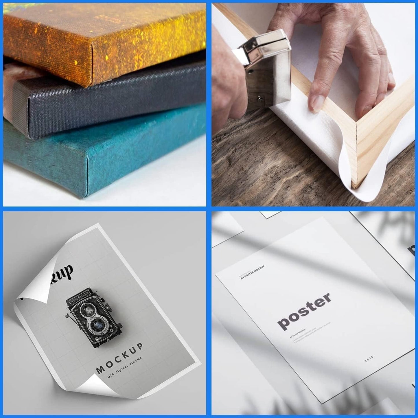 Halloween Witch Black Cat Wall Art,Magical Moon Witch on Roof with Black Cat at Night Scene Painting Haunting Dark Witches Canvas Print for Haunted House Party Decor Poster,16"x24" Framed