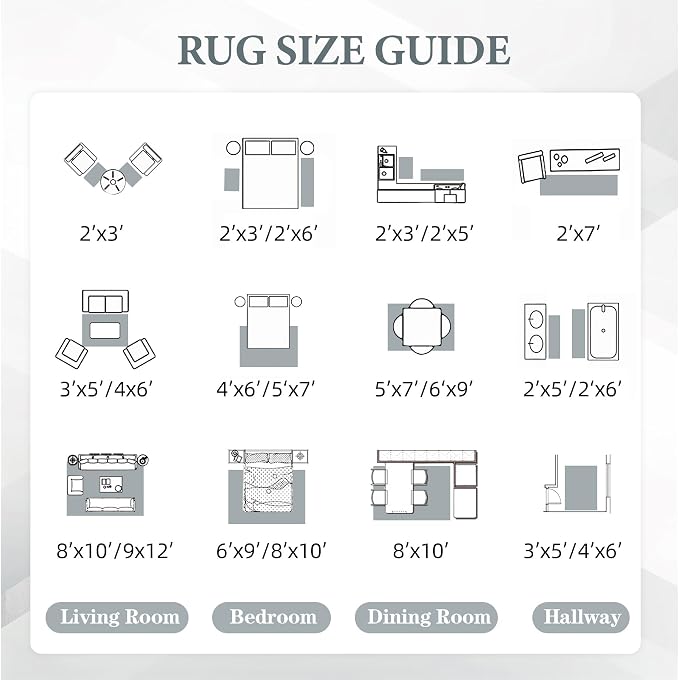 Area Rug for Living Room 6x9: Large Washable Boho Moroccan Rugs Geometric Neutral Rug, Non-Slip Foldable Morden Farmhouse Indoor Floor Carpet for Bedroom Dining Table Home(Modern Grey,6'x9')