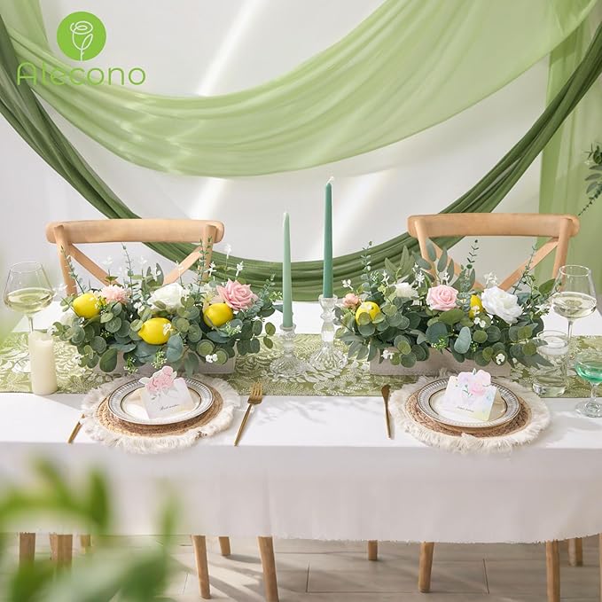 Alecono 300pcs Mixed Eucalyptus Leaves Stems Bulk, 4 Kinds Artificial Greenery Stems Faux Sliver Dollar Fake Greenery for Centerpieces Wedding DIY Bouquets Floral Arrangement Party Decor